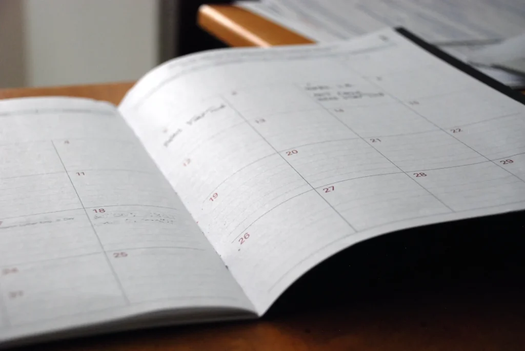 dna testing calendar date concept